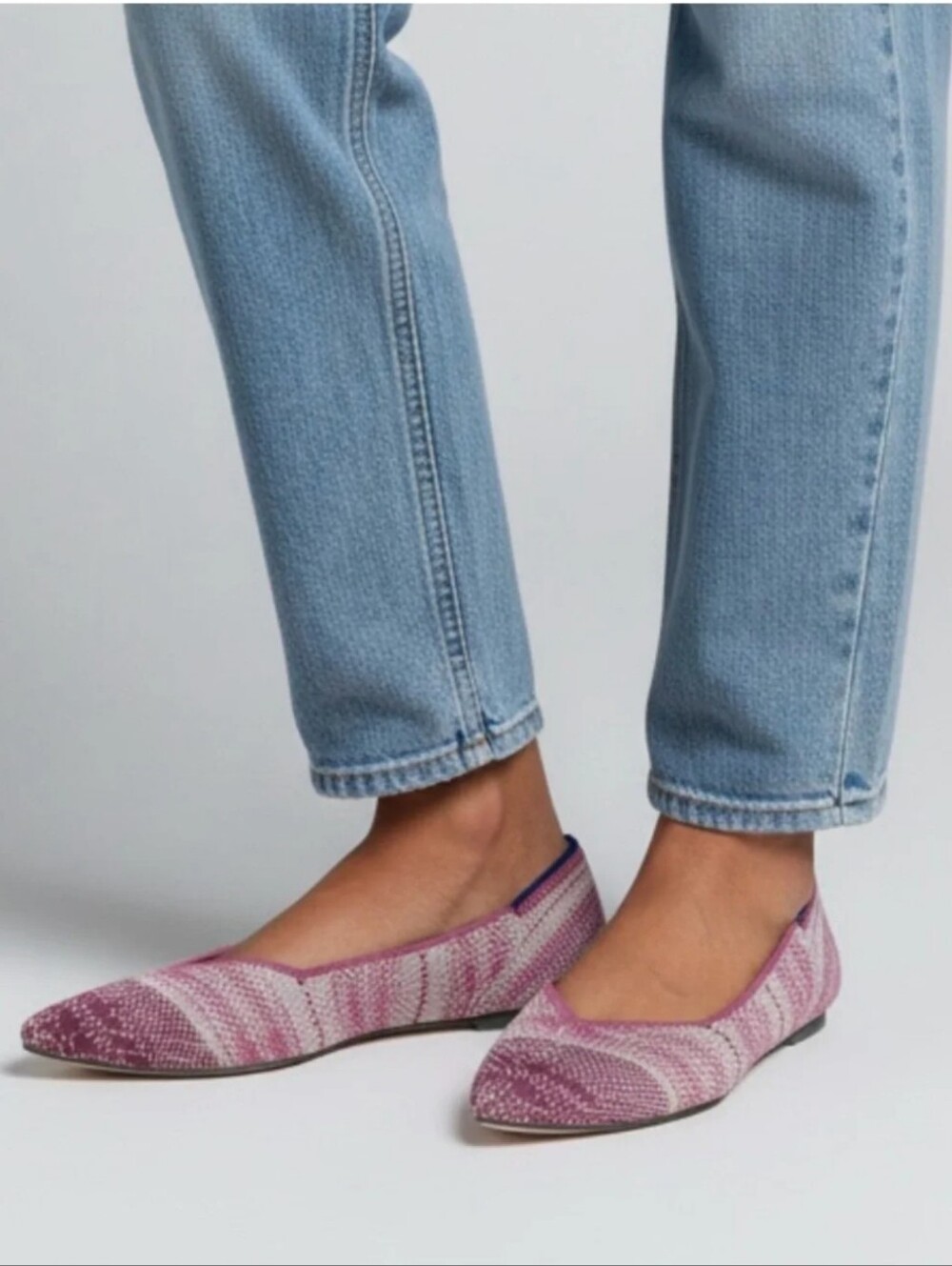 Rothy's The Point Rare Limited Edition Pink Plaid Breast Cancer Awareness Size 8